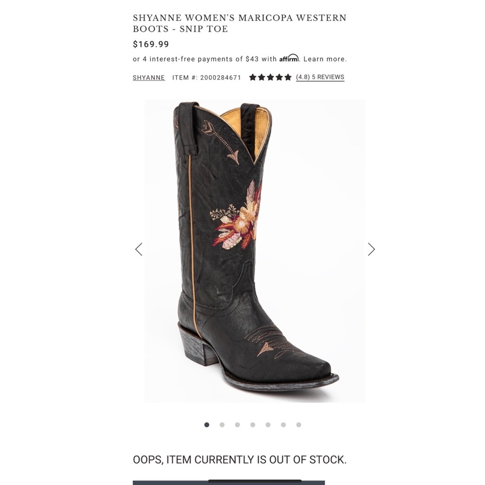 Shyanne womens size 7 cowboy boots